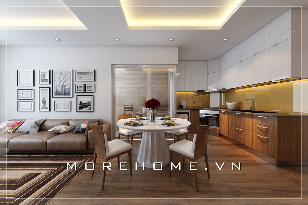 Nội thất phòng bếp căn hộ hiện đại